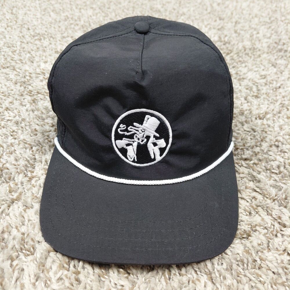 Greyson Smoking Penguin Rope Golf Hat Cap Mens One Size Snapback Black Nylon
